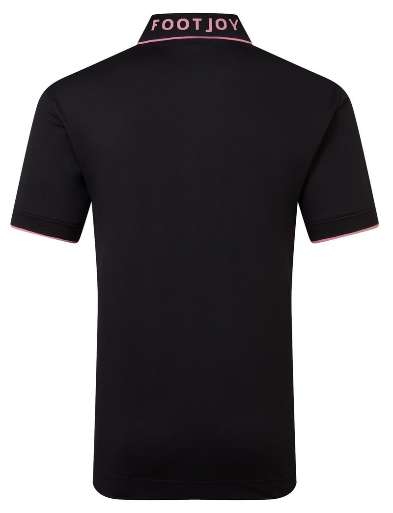 FootJoy FJ Wordmark Herren Poloshirt, pique schwarz