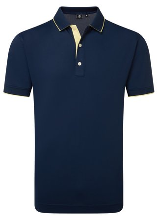 FootJoy FJ Wordmark Pique Herren Poloshirt, dunkelblau