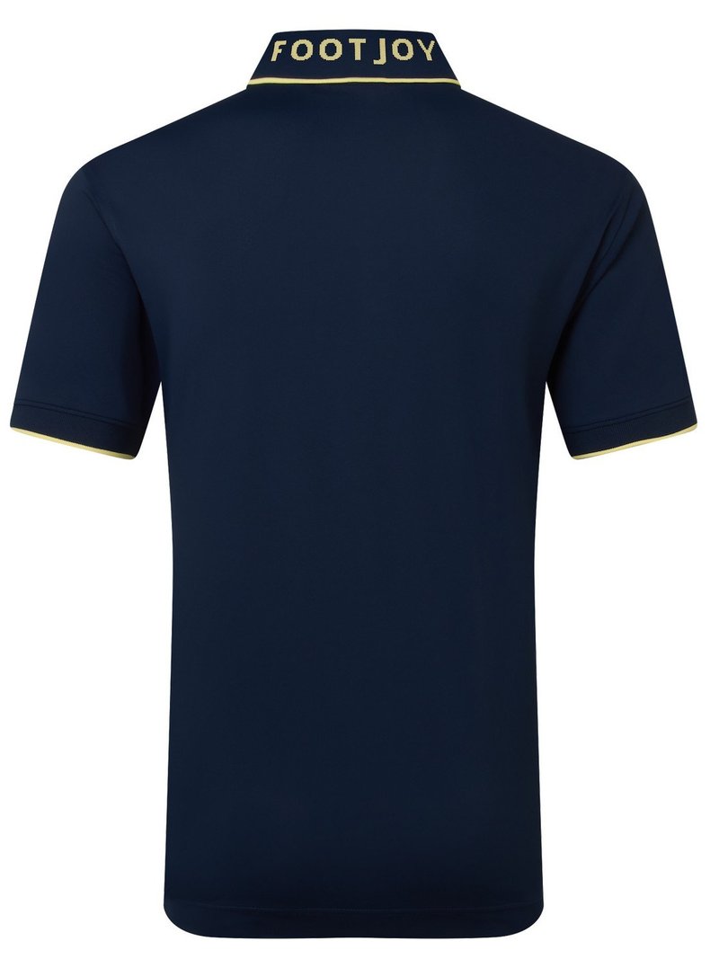 FootJoy FJ Wordmark Pique Herren Poloshirt, dunkelblau