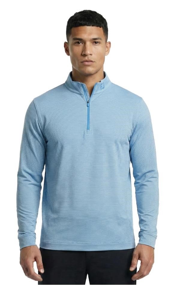 FootJoy Ottoman Stripe Chill-Out Herren Sweatshirt, chambray/coastal blue
