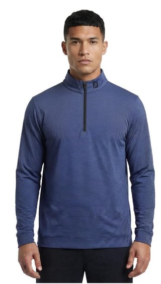 FootJoy Ottoman Stripe Chill-Out Herren Sweatshirt, black/vivid violet