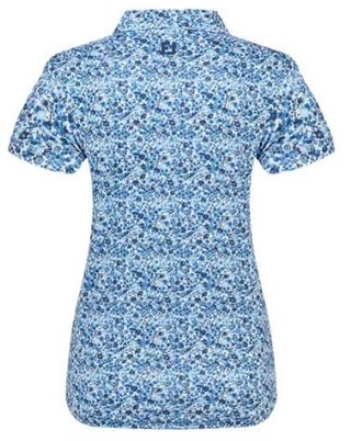 FootJoy Cap Sleeve Lisle Damen Poloshirt, navy floral print