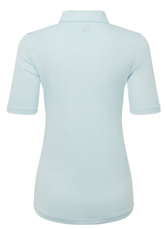 FootJoy Half Sleeve Ruched Lisle Damen Poloshirt, glacial blue
