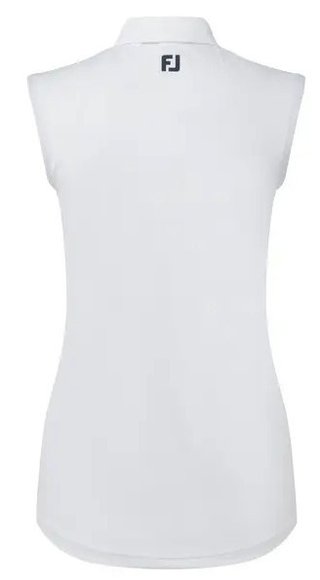 FootJoy Sleeveless Lisle Damen Poloshirt, weiss