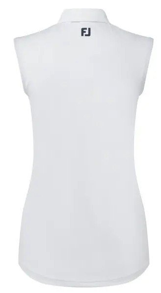 FootJoy Sleeveless Lisle Damen Poloshirt, weiss