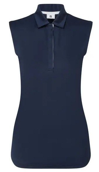 FootJoy Sleeveless Lisle Damen Poloshirt, dunkelblau