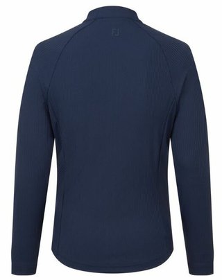 FootJoy Full-Zip Rib Midlayer Damen Sweatshirt, dunkelblau