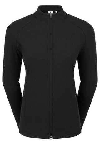 FootJoy Full-Zip Rib Midlayer Damen Sweatshirt, schwarz