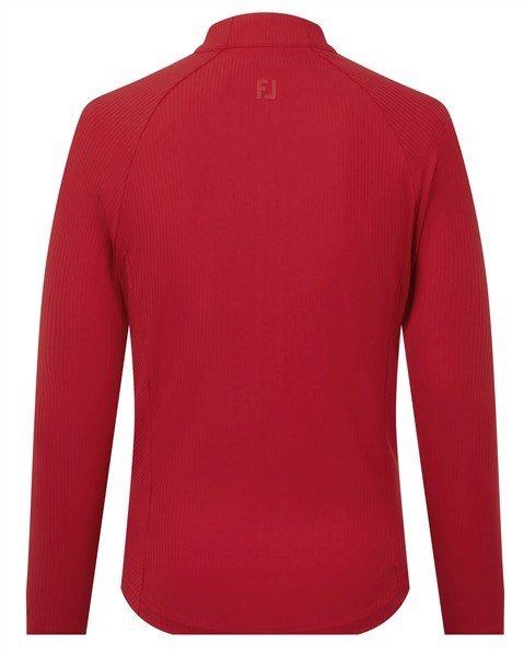 FootJoy Full-Zip Rib Midlayer Damen Sweatshirt, rot