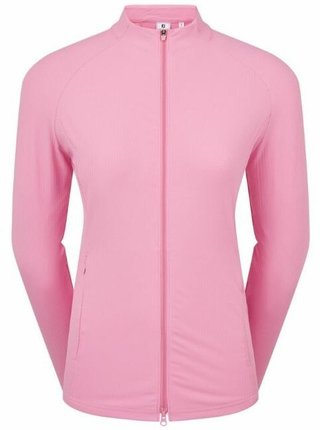 FootJoy Full-Zip Rib Midlayer Damen Sweatshirt, rosa
