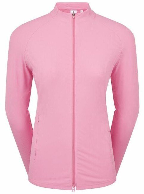 FootJoy Full-Zip Rib Midlayer Damen Sweatshirt, rosa