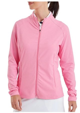 FootJoy Full-Zip Rib Midlayer Damen Sweatshirt, rosa