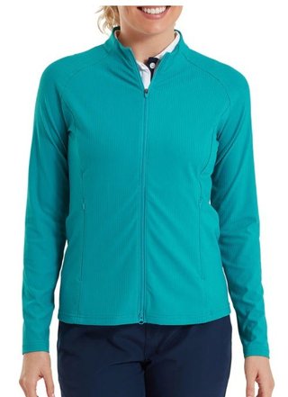 FootJoy Full-Zip Rib Midlayer Damen Sweatshirt, tite blue
