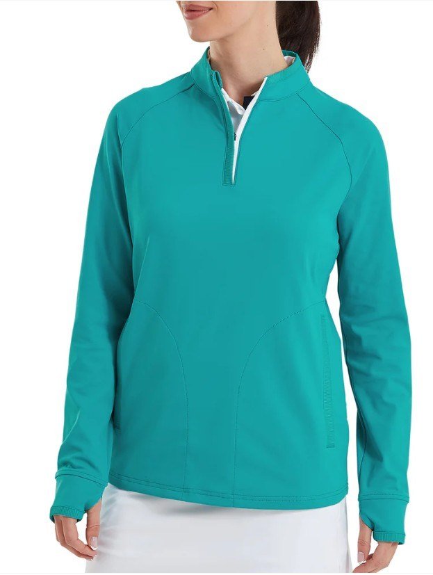 FootJoy Half-Zip Midlayer Damen Sweatshirt, tite blue