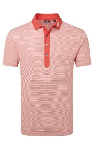 FootJoy Feeder Stripe Pique Herren Poloshirt, nantucket red