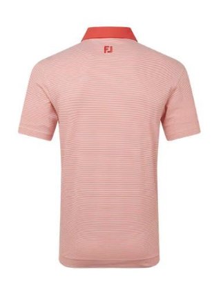 FootJoy Feeder Stripe Pique Herren Poloshirt, nantucket red