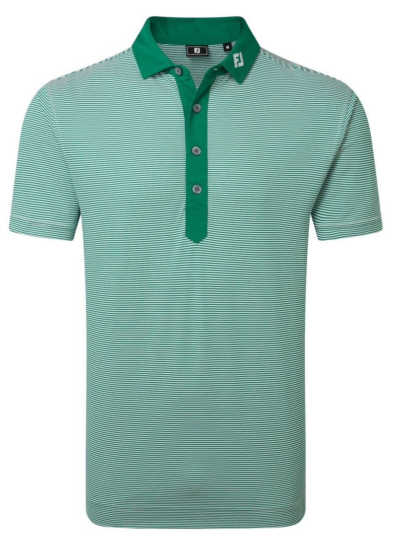 FootJoy Feeder Stripe Pique Herren Poloshirt, field green