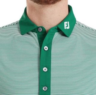 FootJoy Feeder Stripe Pique Herren Poloshirt, field green
