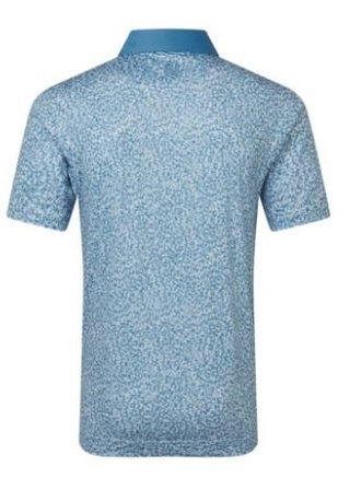 FootJoy Condensed Camo Print Lisle  Herren Poloshirt, white/chambray/coastal blue