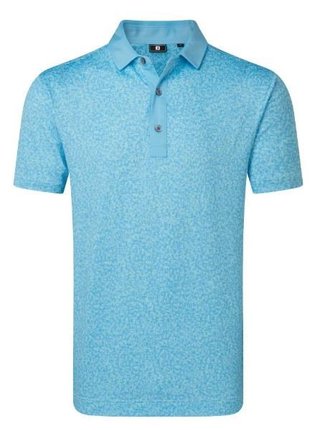 FootJoy Condensed Camo Print Lisle Herren Poloshirt, sea glass/blue reef/deep reef
