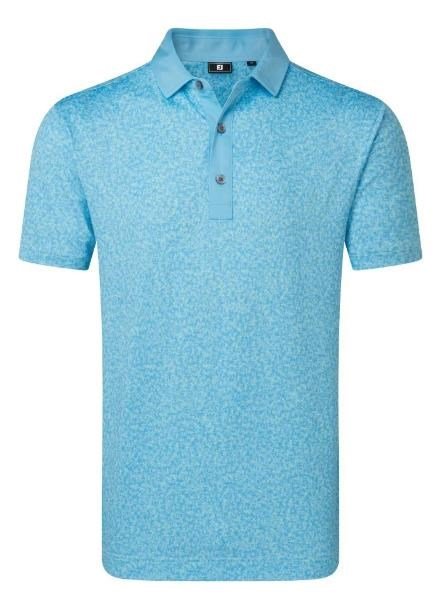 FootJoy Condensed Camo Print Lisle Herren Poloshirt, sea glass/blue reef/deep reef