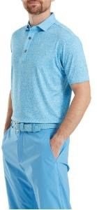 FootJoy Condensed Camo Print Lisle Herren Poloshirt, sea glass/blue reef/deep reef