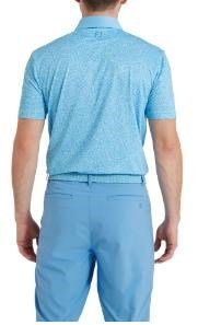 FootJoy Condensed Camo Print Lisle Herren Poloshirt, sea glass/blue reef/deep reef
