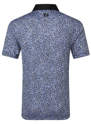 FootJoy Condensed Camo Print Lisle Herren Poloshirt, white/vivid violet/black