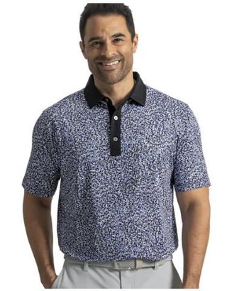 FootJoy Condensed Camo Print Lisle Herren Poloshirt, white/vivid violet/black