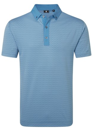 FootJoy Star Geo Jacquard Herren Poloshirt, coastal blue