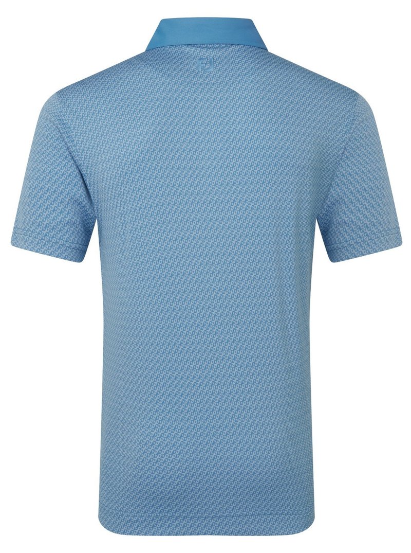 FootJoy Star Geo Jacquard Herren Poloshirt, coastal blue