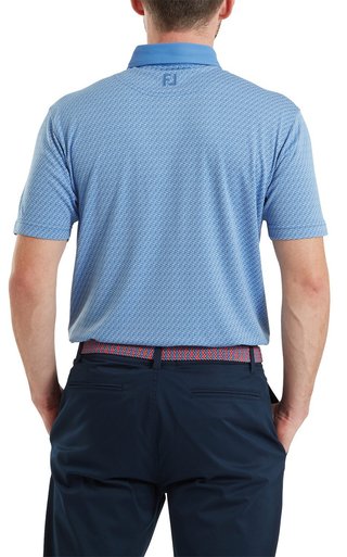 FootJoy Star Geo Jacquard Herren Poloshirt, coastal blue