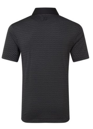 FootJoy Star Geo Jacquard Herren Poloshirt, schwarz