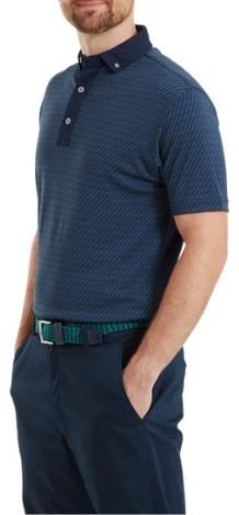 FootJoy Star Geo Jacquard Herren Poloshirt, dunkelblau