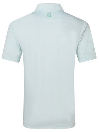 FootJoy Wingtip Floral Lisle Herren Poloshirt, white/sea glass