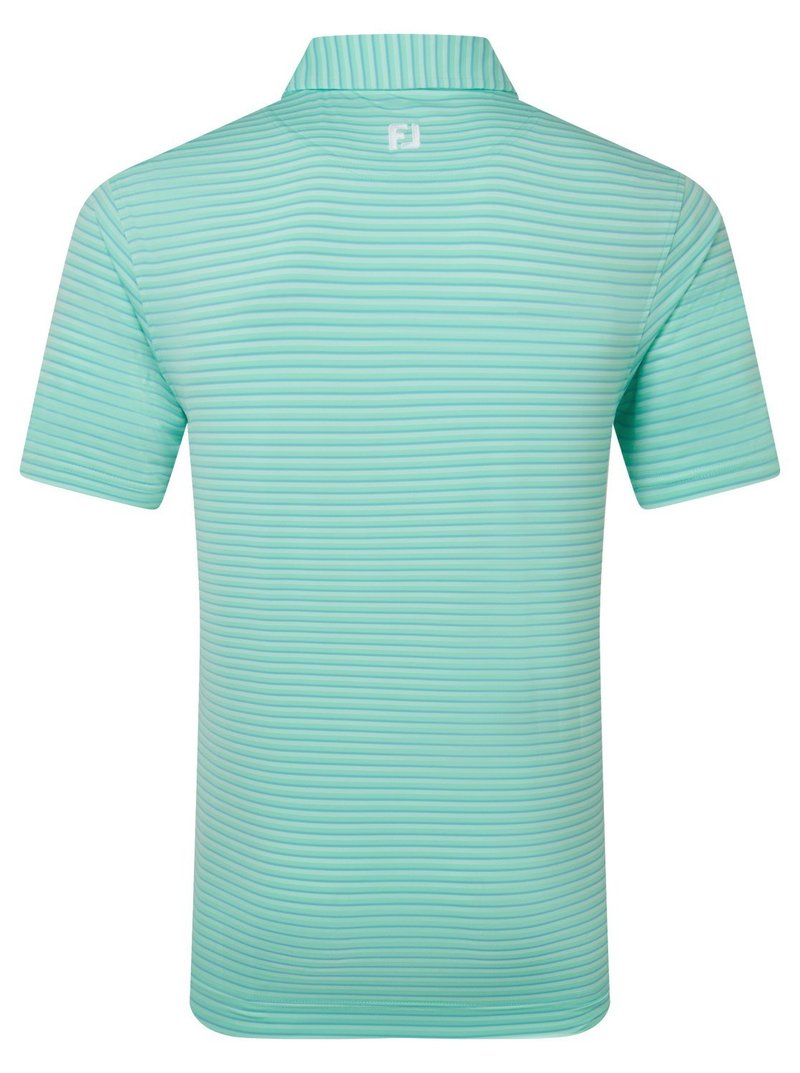 FootJoy Shadow Stripe Lisle Herren Poloshirt, sea glass