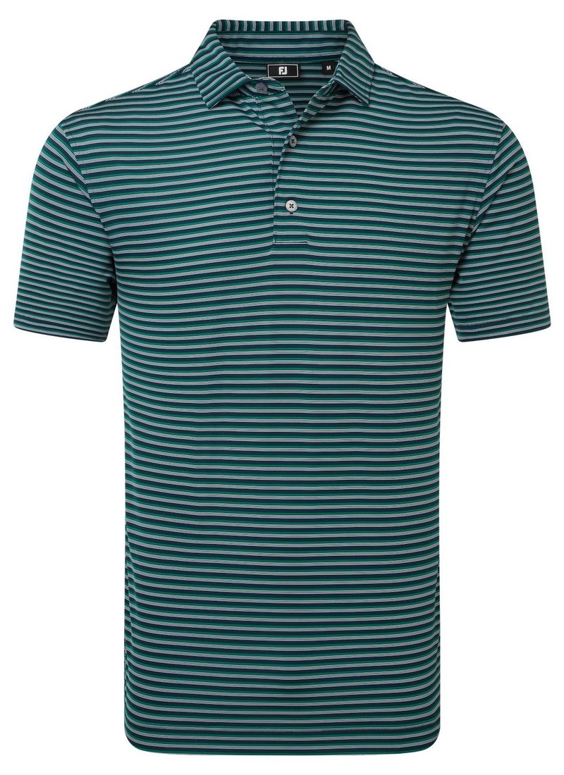 FootJoy Shadow Stripe Lisle Herren Poloshirt, dunkelblau