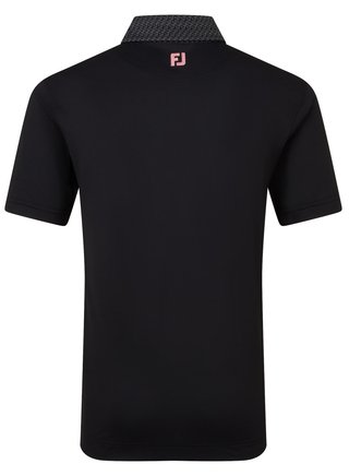 FootJoy Star Geo Trim Pique Herren Poloshirt, schwarz