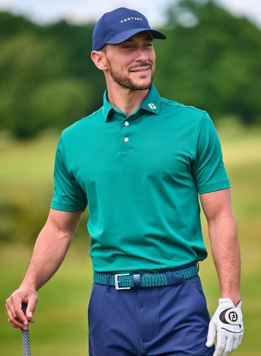 FootJoy Stretch Pique Solid Herren Poloshirt, field green