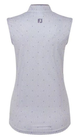 FootJoy Zip Front Tank Printed Damen Poloshirt, navy/white/dusty violet