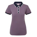 FootJoy Cap Sleeve Damen Poloshirt, dusty violet/navy