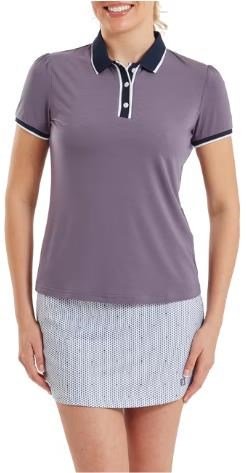 FootJoy Cap Sleeve Damen Poloshirt, dusty violet/navy