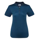 FootJoy Zip Blade Damen Poloshirt, tonal tile navy print
