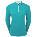 FootJoy 1/4 Zip Blade Collar Midlayer Damen Sweatshirt, tile blue/glacial blue/white