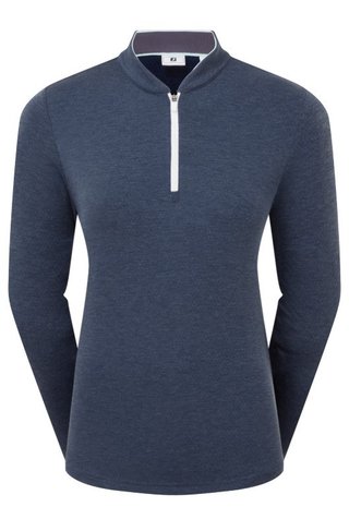 FootJoy 1/4 Zip Blade Collar Midlayer Damen Sweatshirt, navy/dusty violet/glacial blue