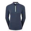 FootJoy 1/4 Zip Blade Collar Midlayer Damen Sweatshirt, navy/dusty violet/glacial blue