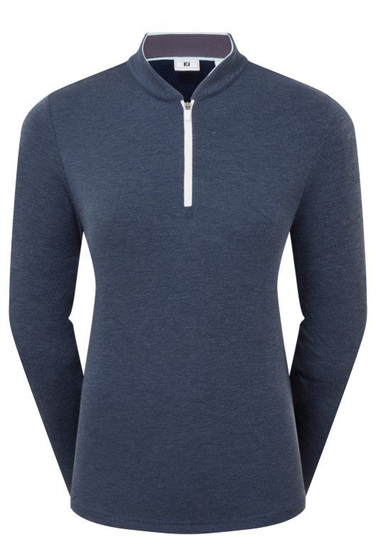 FootJoy 1/4 Zip Blade Collar Midlayer Damen Sweatshirt, navy/dusty violet/glacial blue