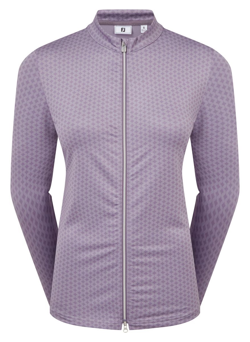 FootJoy MIDLAYER FULL ZIP PRINTED Damen Sweatshirt, dusty violet