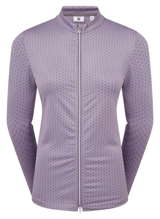 FootJoy MIDLAYER FULL ZIP PRINTED Damen Sweatshirt, dusty violet