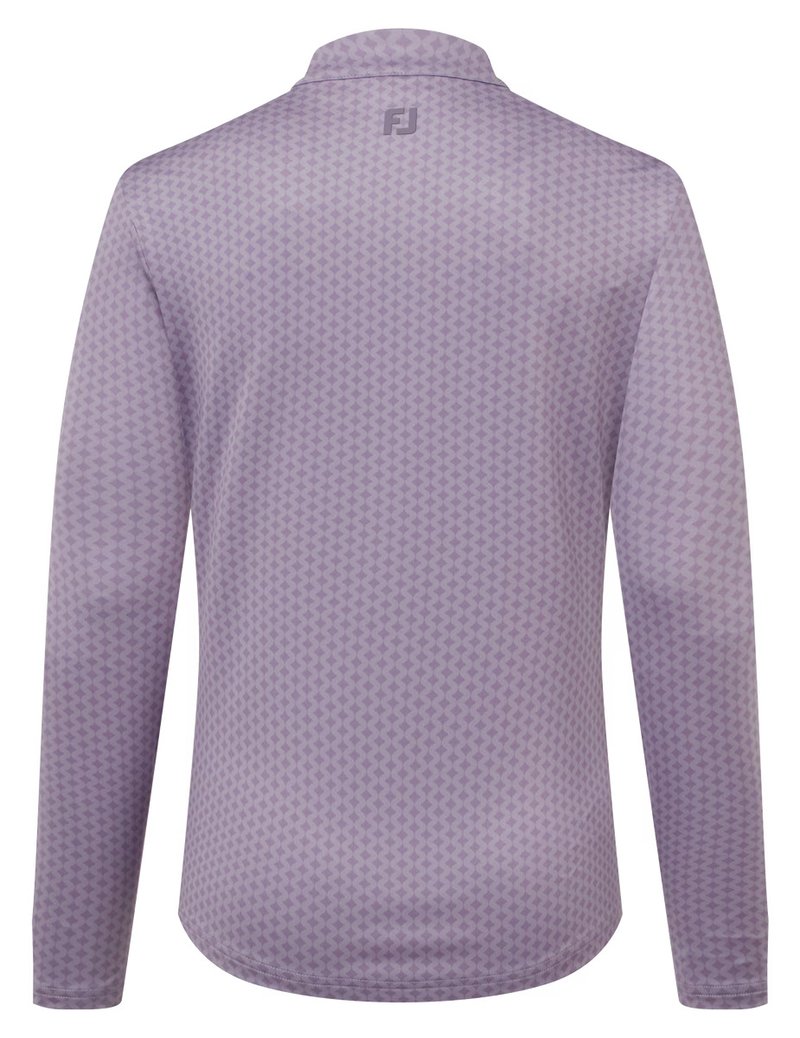 FootJoy MIDLAYER FULL ZIP PRINTED Damen Sweatshirt, dusty violet